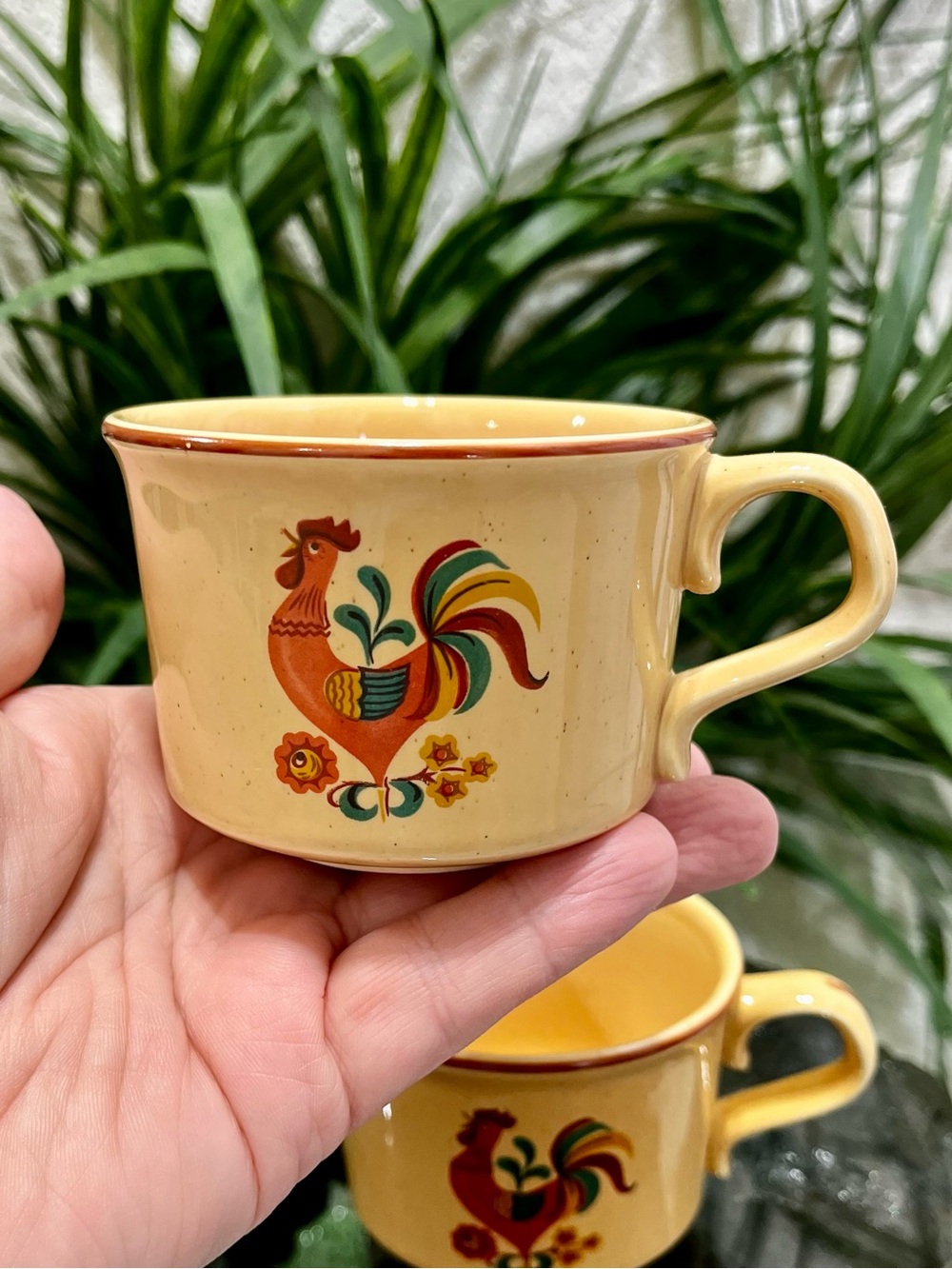 50’s/60’s  "Reveille Rooster" Pattern Mugs by Taylor, Smith & Taylor